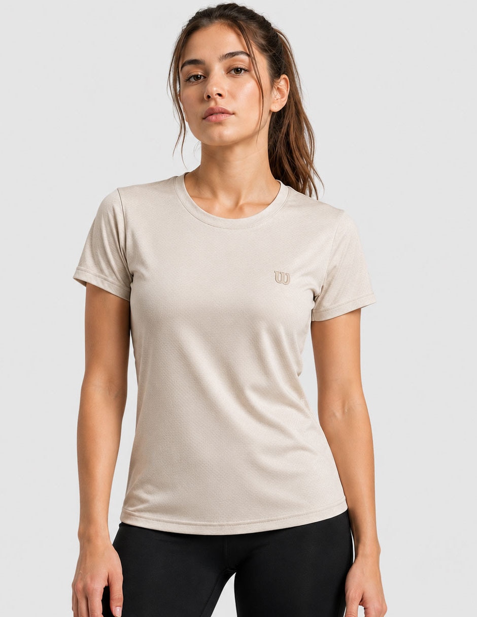 Playera manga cuello redondo para mujer Playera manga cuello redondo para mujer
