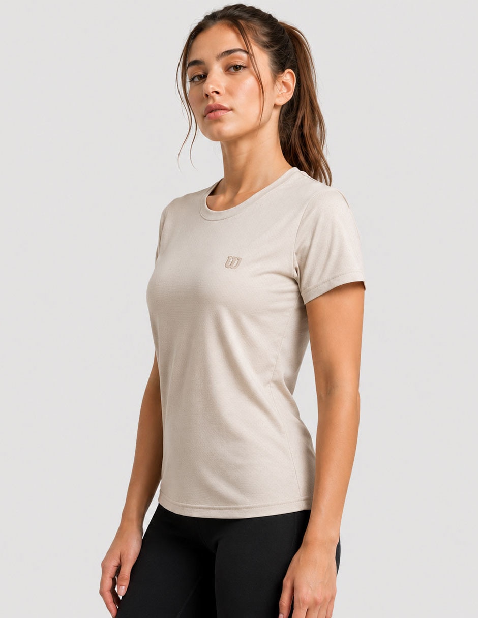 Playera manga cuello redondo para mujer 2