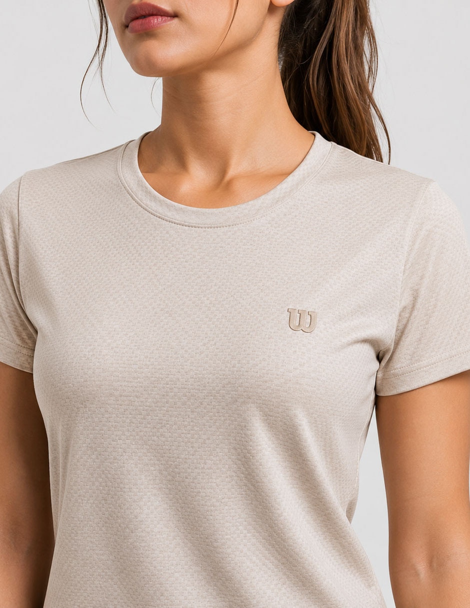 Playera manga cuello redondo para mujer 4
