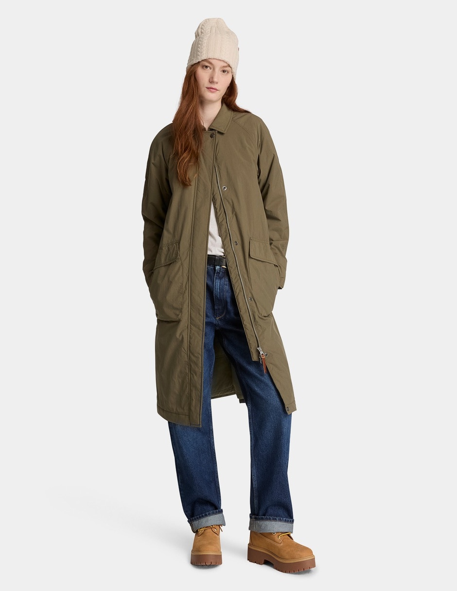 Abrigo de Nylon Abrigo largo aislante repelente al agua para mujer Verde TBC0YH4XAIE para mujer 2