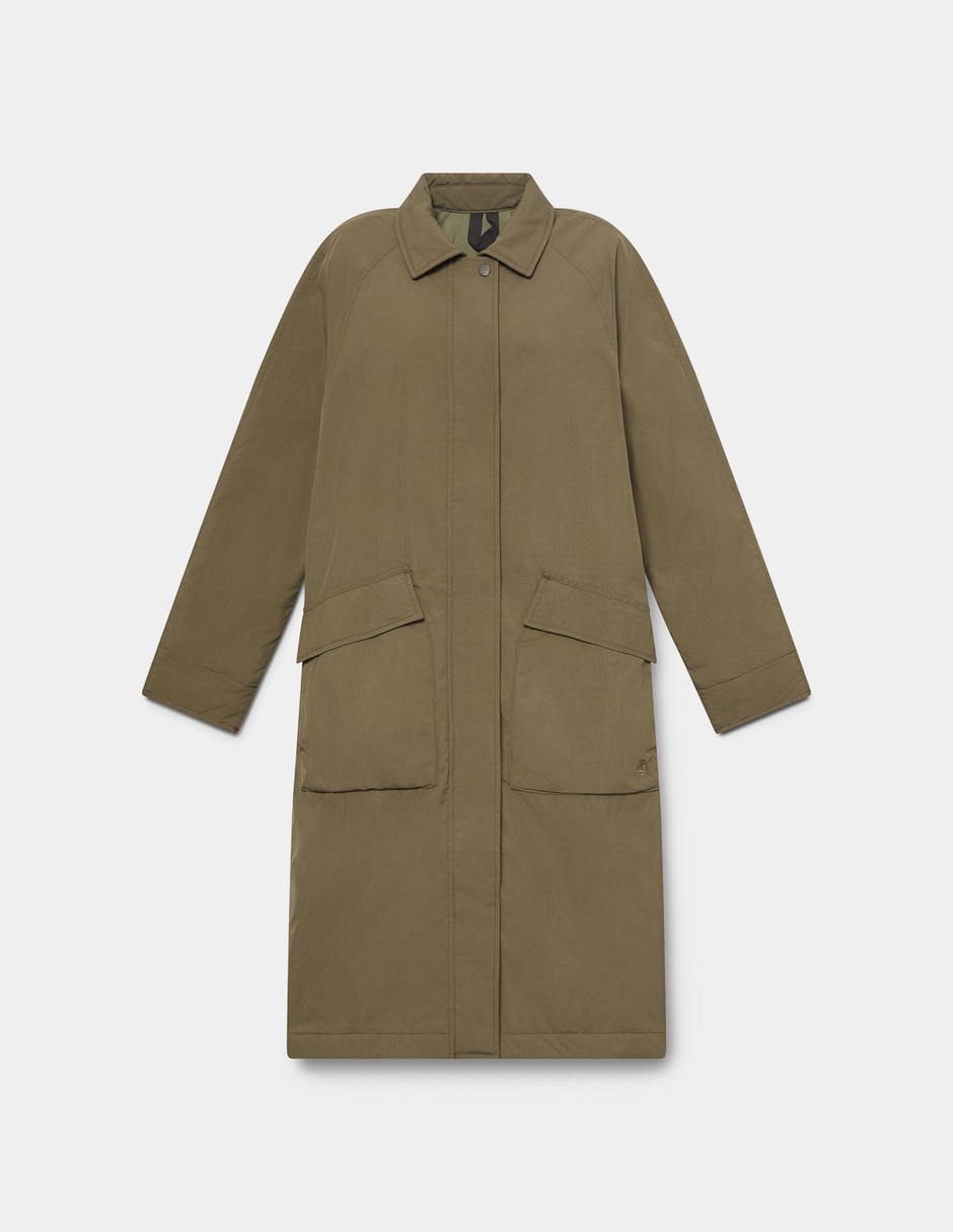 Abrigo de Nylon Abrigo largo aislante repelente al agua para mujer Verde TBC0YH4XAIE para mujer 5