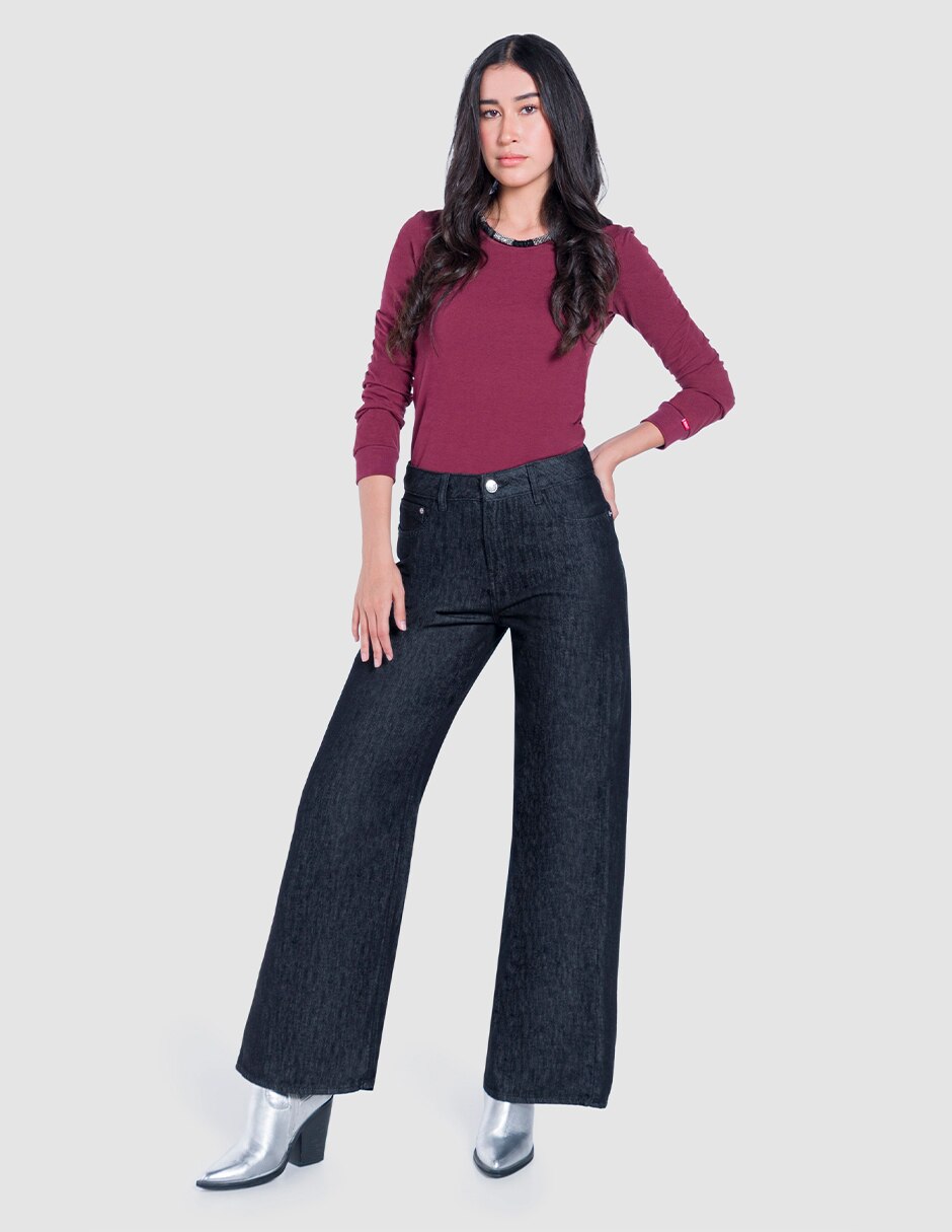 Pantalón Wide Leg Black Wide leg para mujer 4