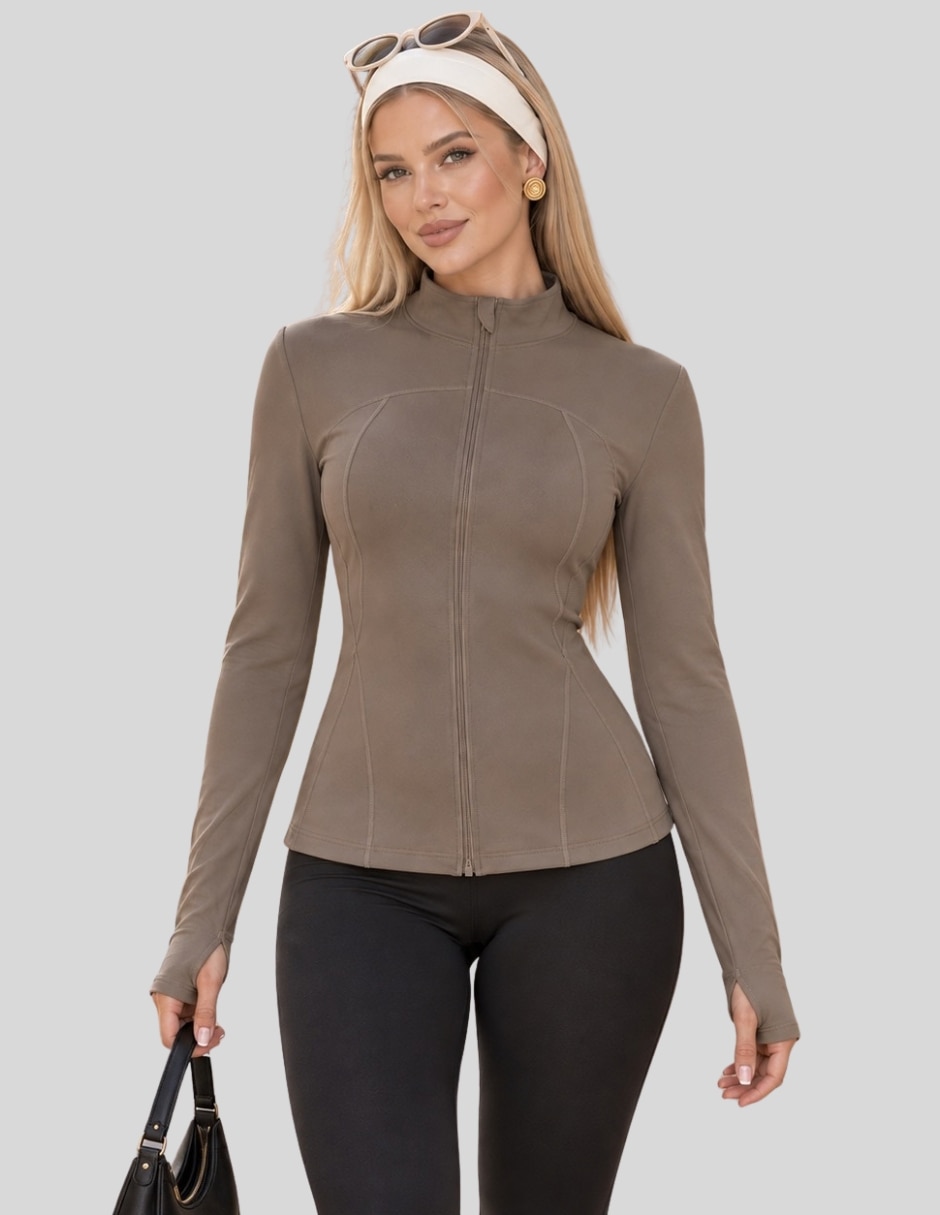 Sudadera con Sin diseño Sudadera Deportiva para Mujer Manga Larga y Corte Entallado Estilo Casual Chic y Cómodo para mujer