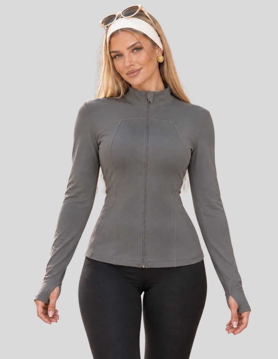 Sudadera con Sin diseño Sudadera Deportiva para Mujer Manga Larga y Corte Entallado Estilo Casual Chic y Cómodo para mujer 1