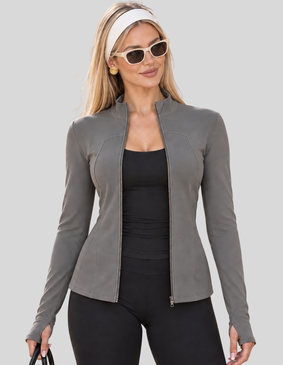 Sudadera con Sin diseño Sudadera Deportiva para Mujer Manga Larga y Corte Entallado Estilo Casual Chic y Cómodo para mujer 7