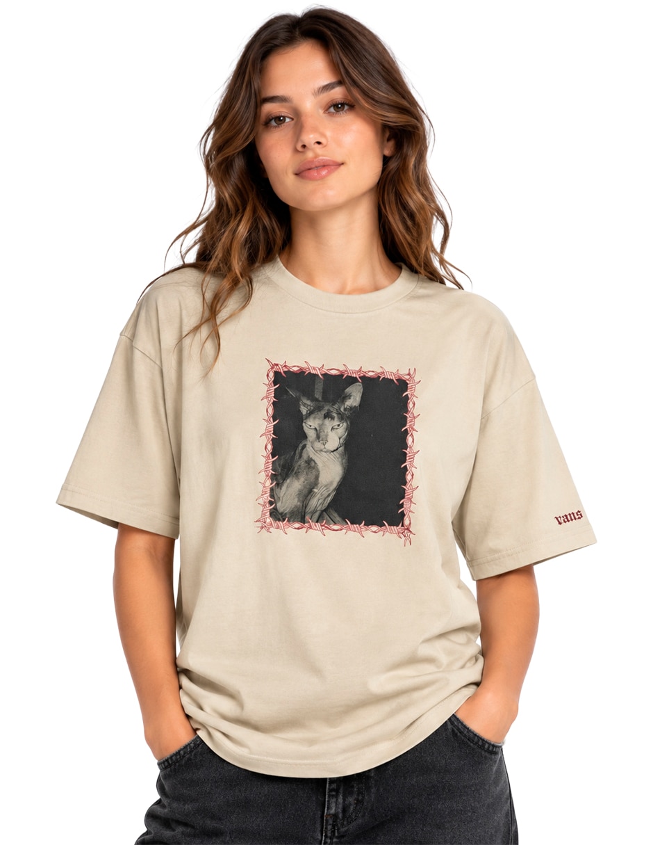 Playera manga cuello redondo para mujer