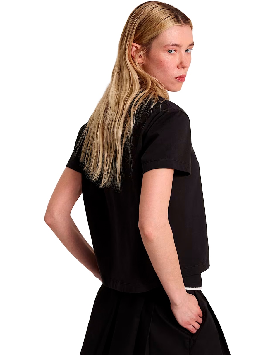 Playera manga cuello redondo para mujer 2