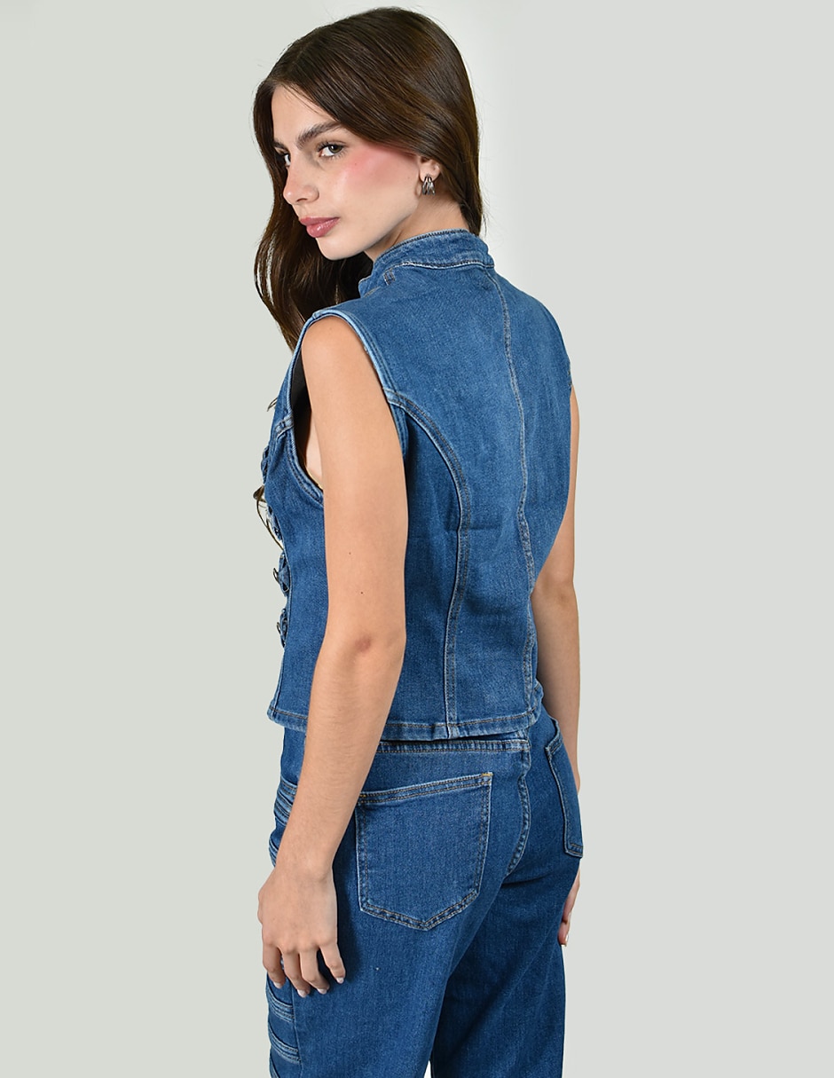 Chaleco de mezclilla para mujer 3